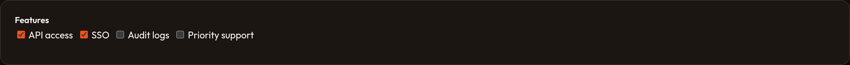 Orbit Basic checkbox list (dark)
