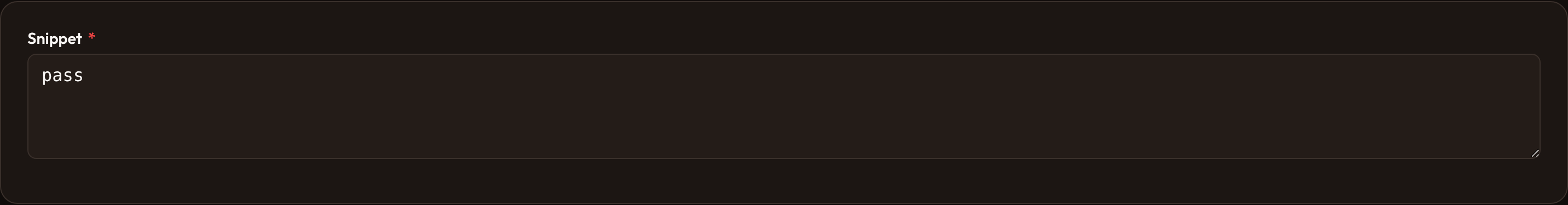 Orbit Required code (dark)