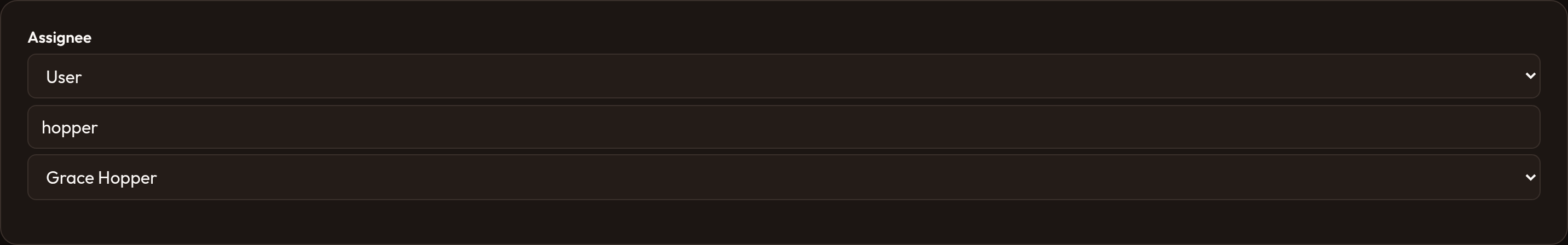 Orbit Live search (dark)