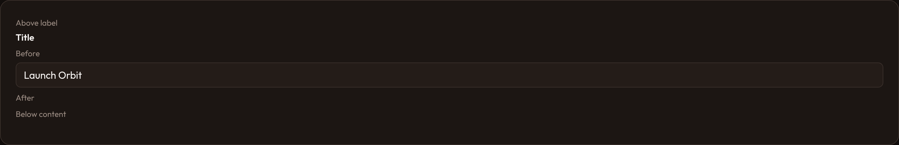 Orbit content slots (dark)