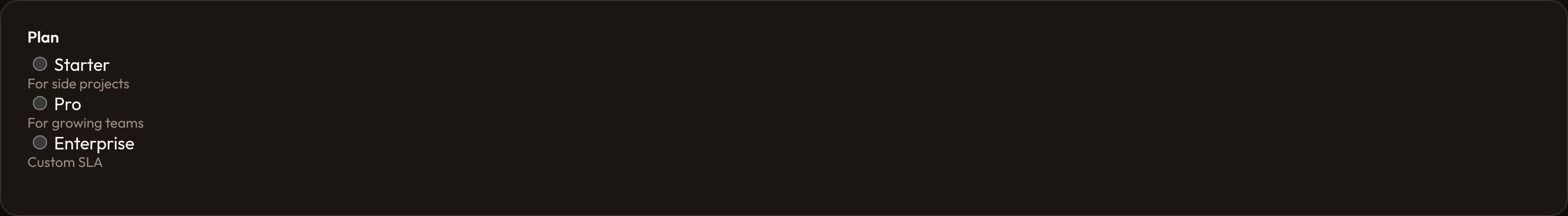 Orbit Option descriptions (dark)