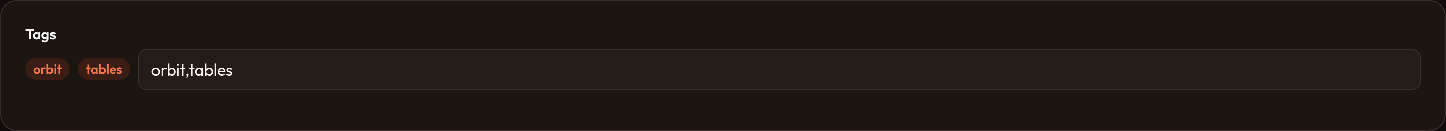 Orbit Suggestions (dark)