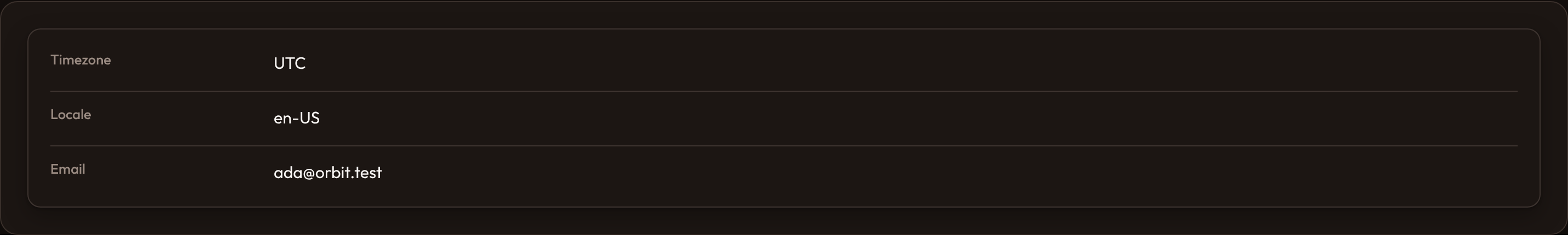 Orbit Infolist inline label (dark)