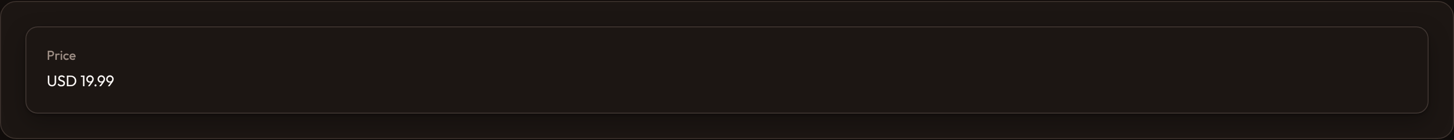 Orbit Text entry money (dark)
