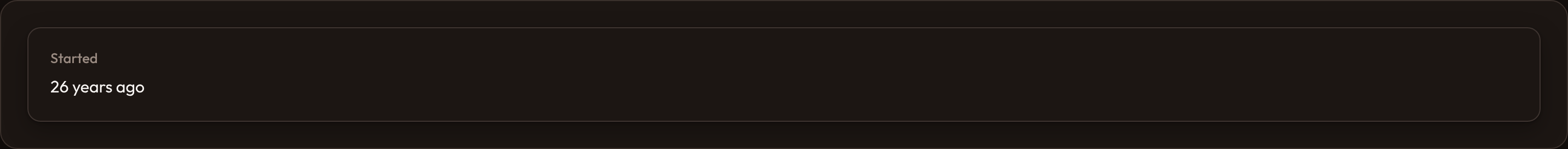 Orbit Text entry since (dark)