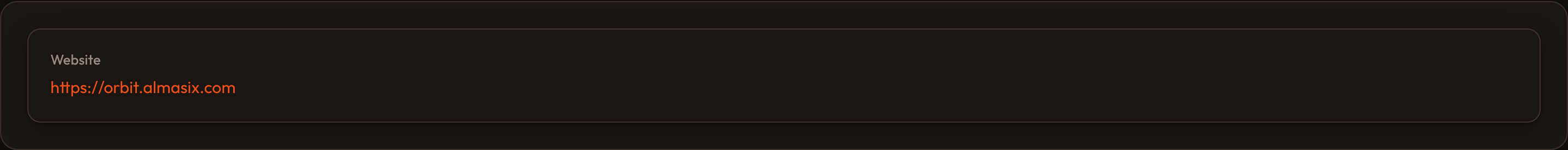 Orbit Text entry url (dark)