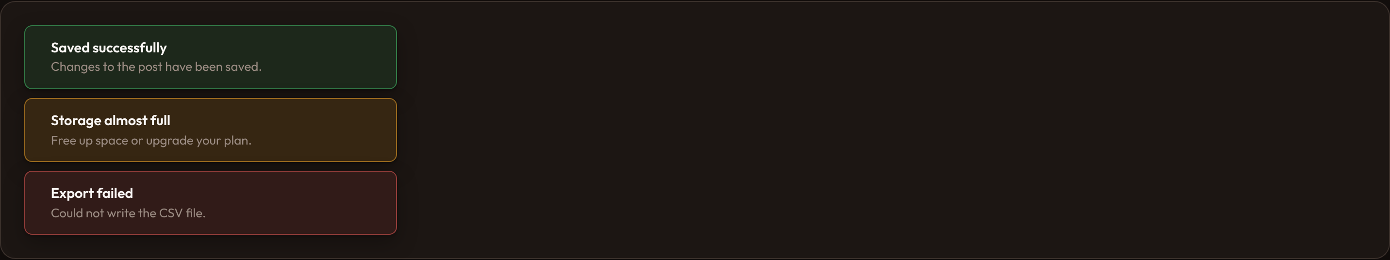 Orbit Notifications overview (dark)