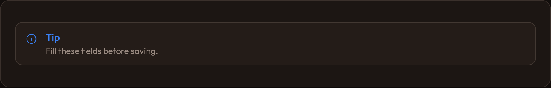 Orbit Info callout (dark)