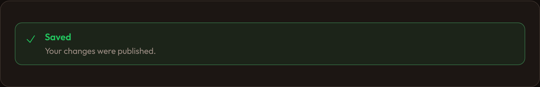 Orbit Success callout (dark)
