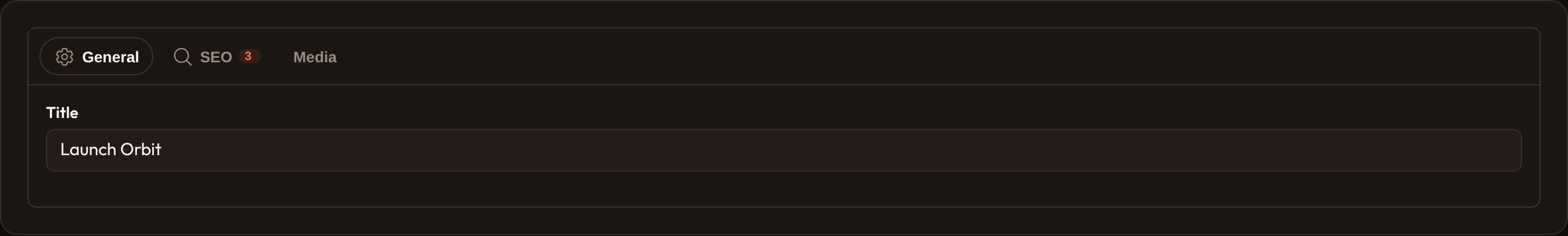 Tabs overview (dark)