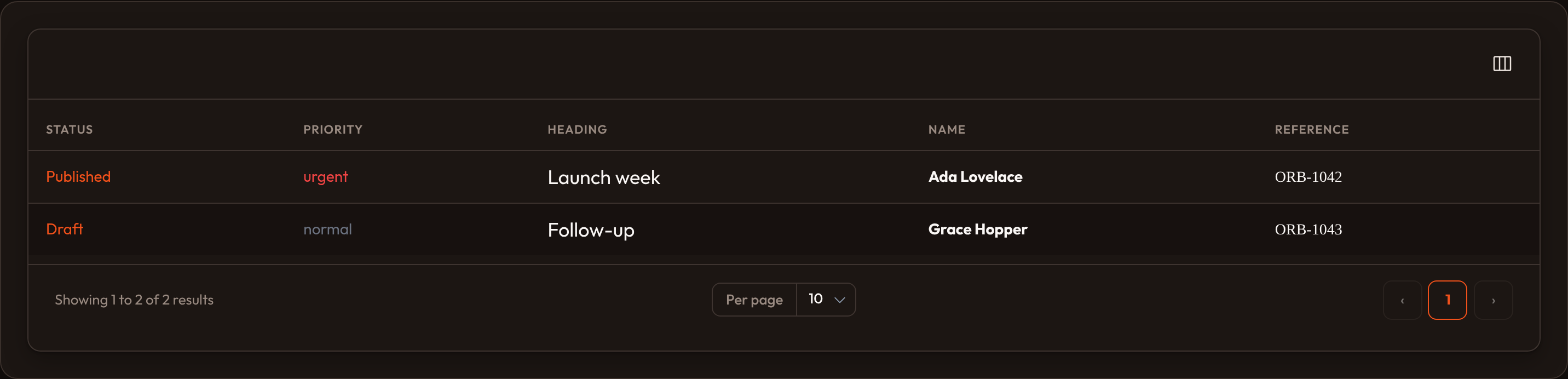 Text colors (dark)