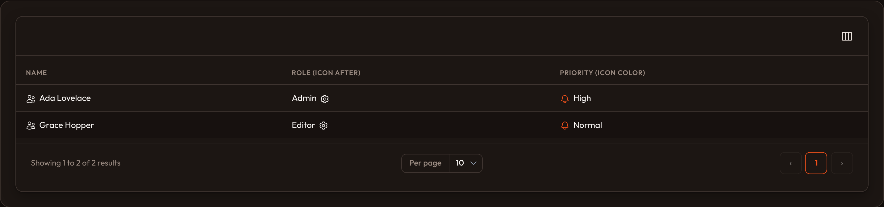 Text icon before/after and icon color (dark)