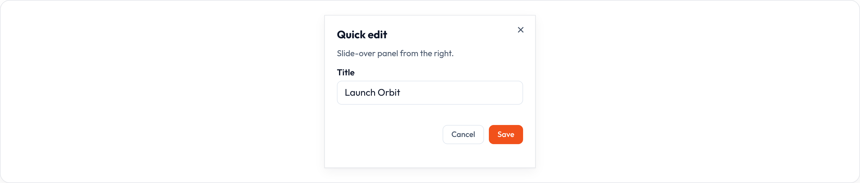 Orbit Action slide over (light)