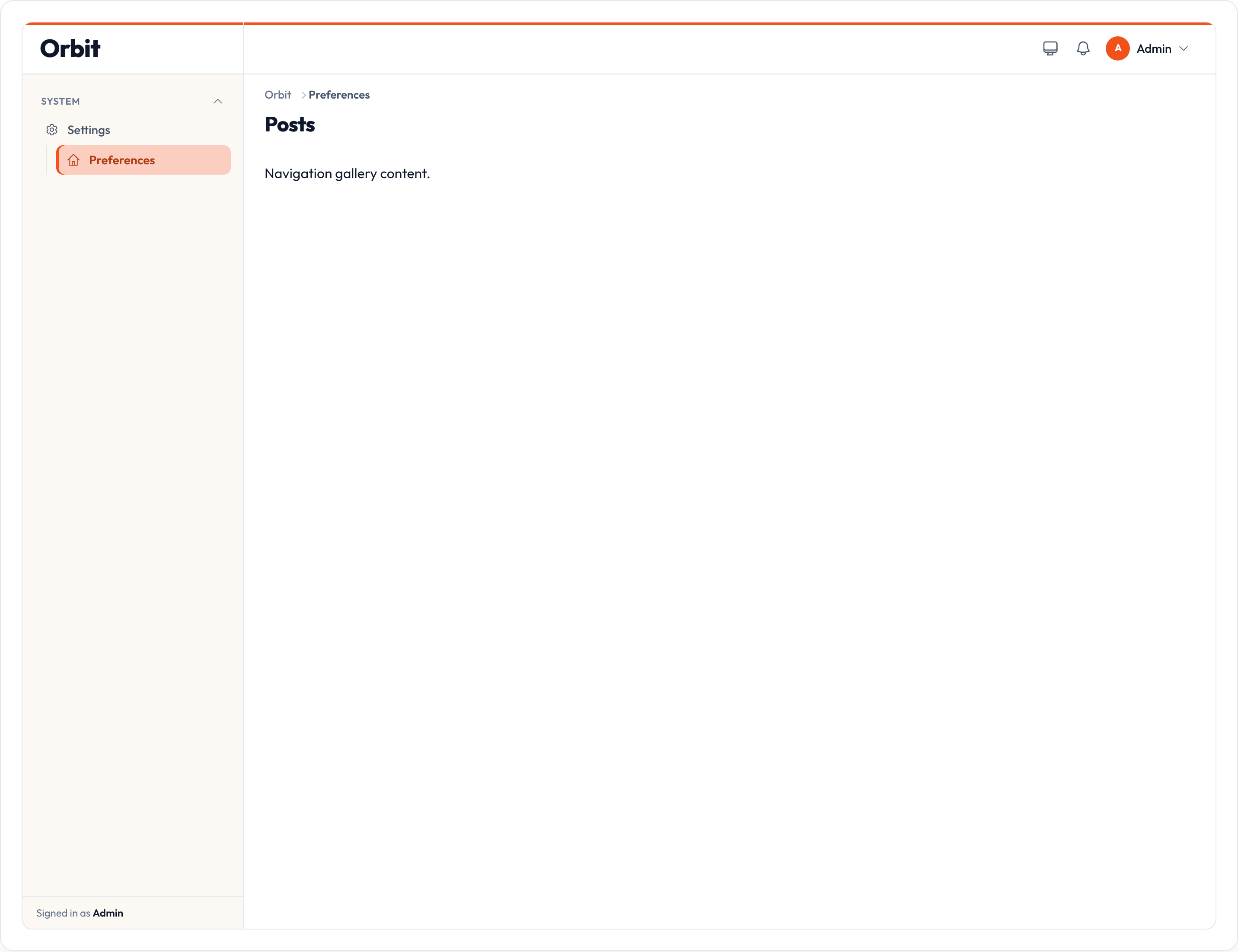 Orbit Navigation parent items (light)