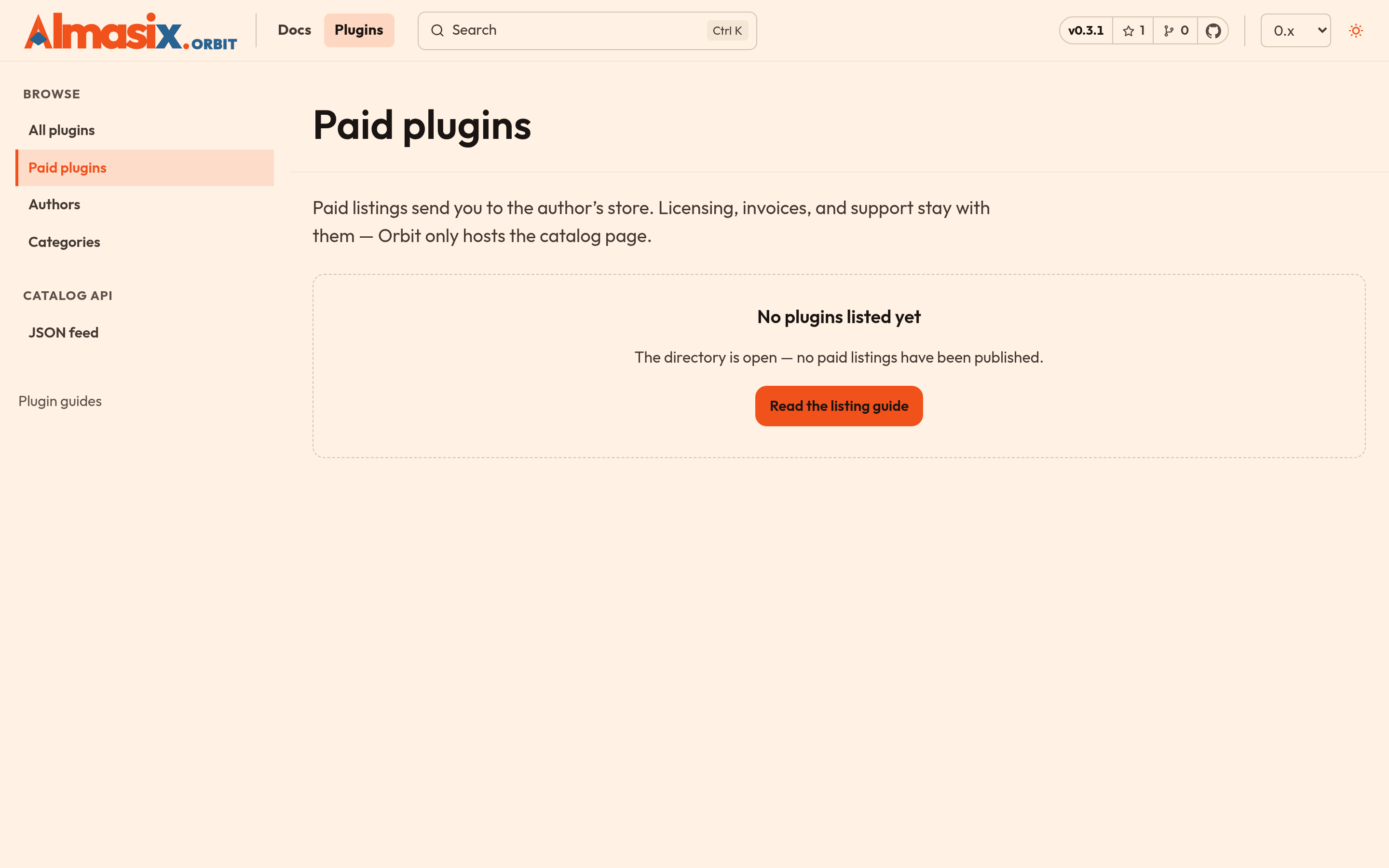Paid plugin listings (light)