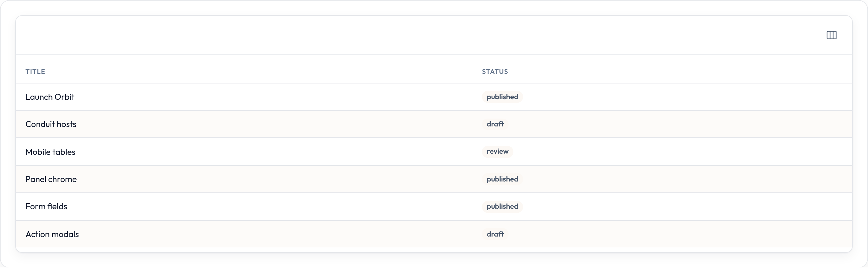 Pagination disabled (light)