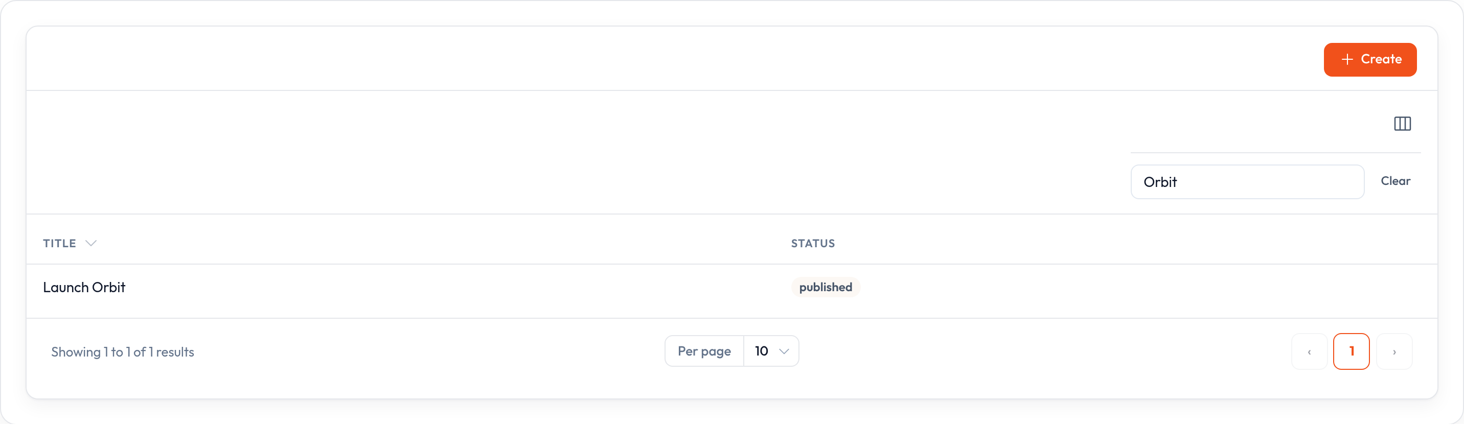 Searchable column (light)