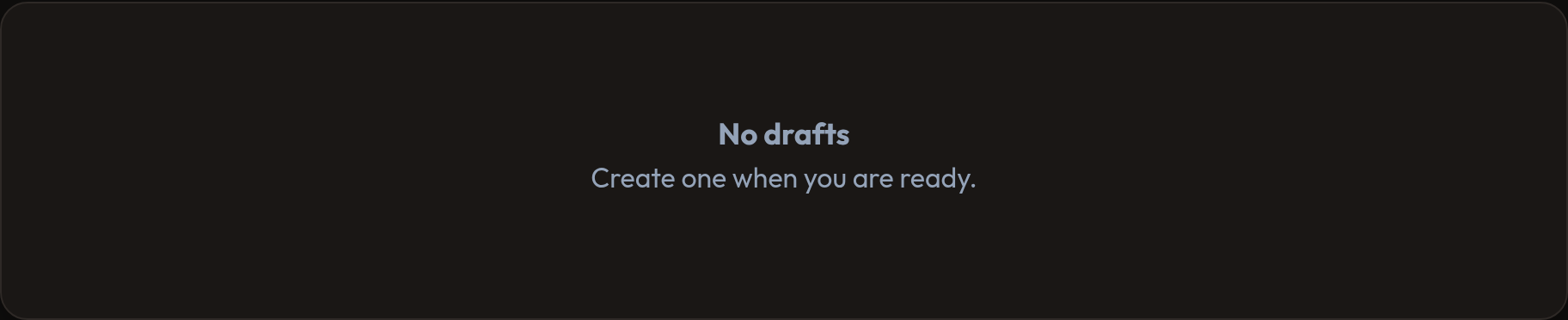 Empty state (dark)