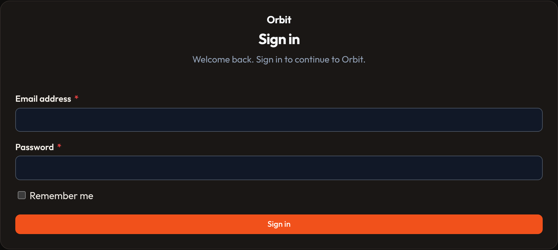 Login (dark)