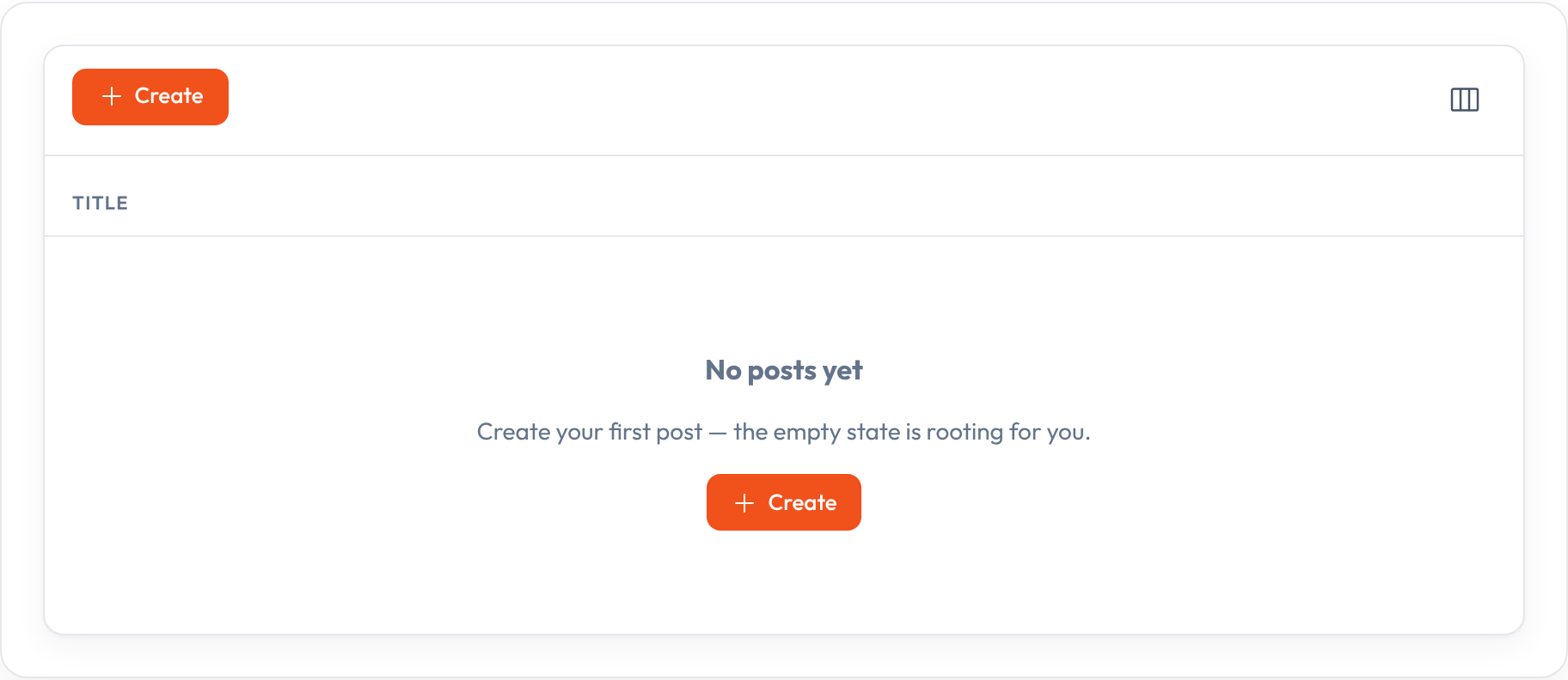 Empty state (light)