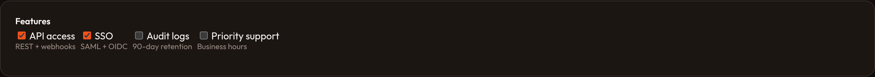 Orbit Option descriptions (dark)