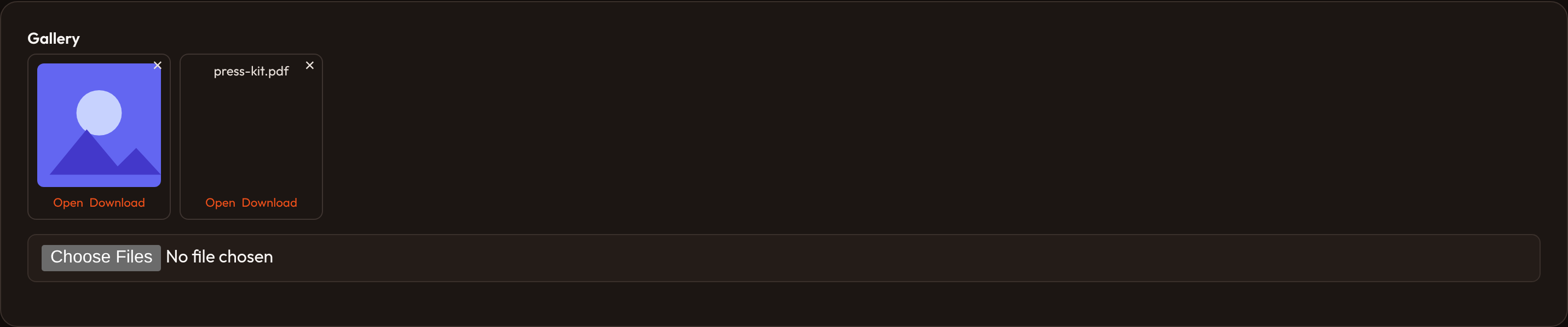 Orbit Stored files (dark)