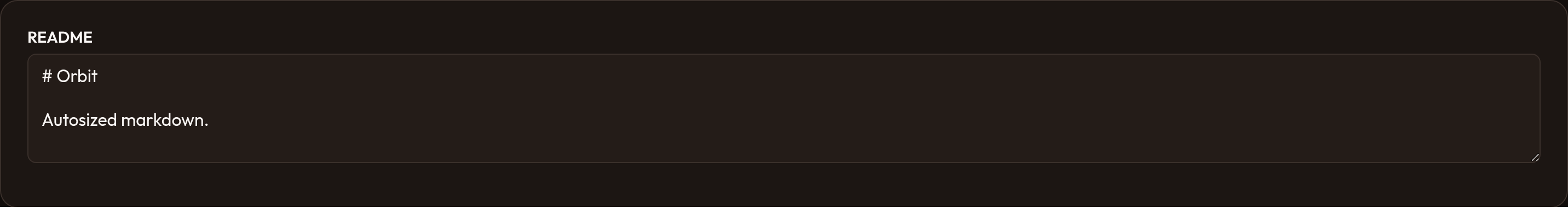 Orbit Autosize and columns (dark)
