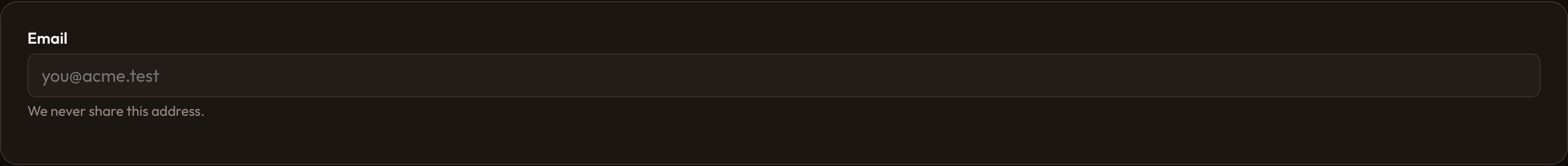Orbit field placeholder (dark)