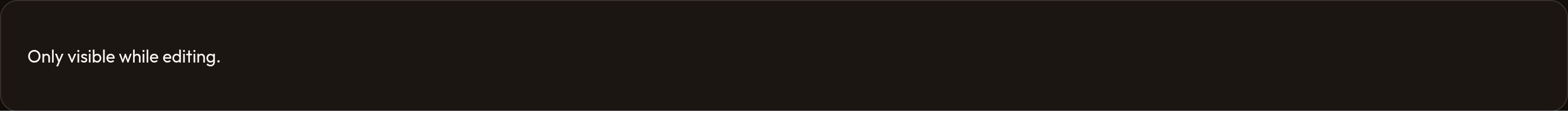Orbit Visible only on edit (dark)