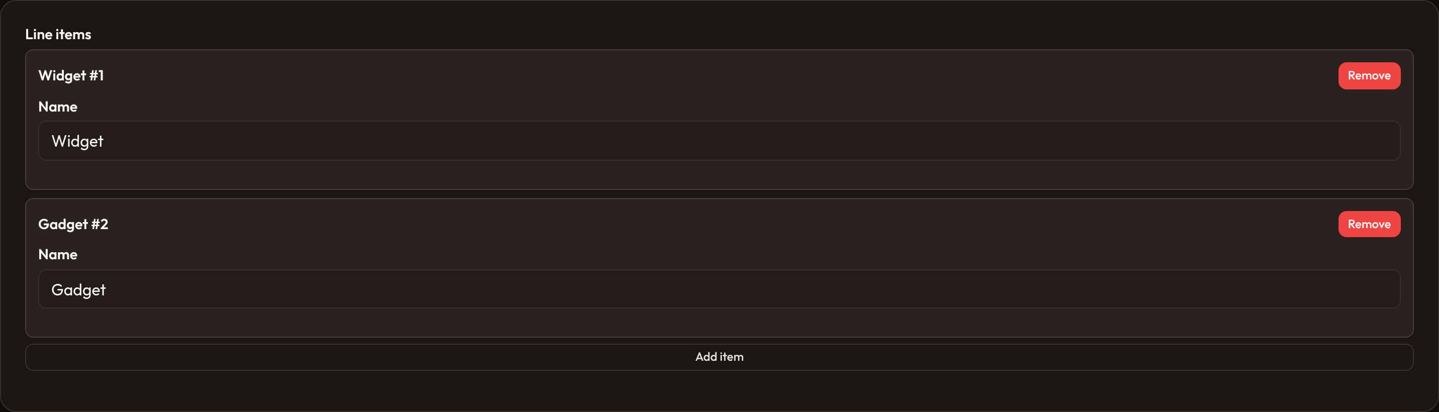 Orbit Item labels (dark)
