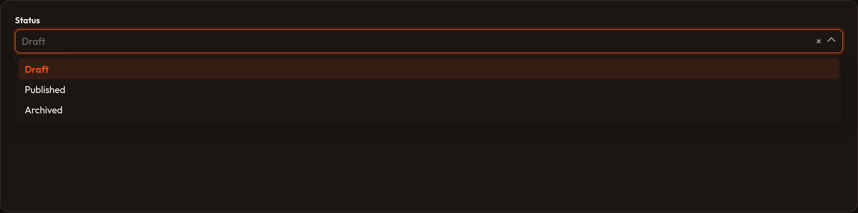 Orbit Creating new options (dark)