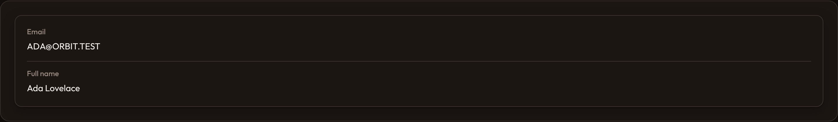 Orbit Infolist format state (dark)
