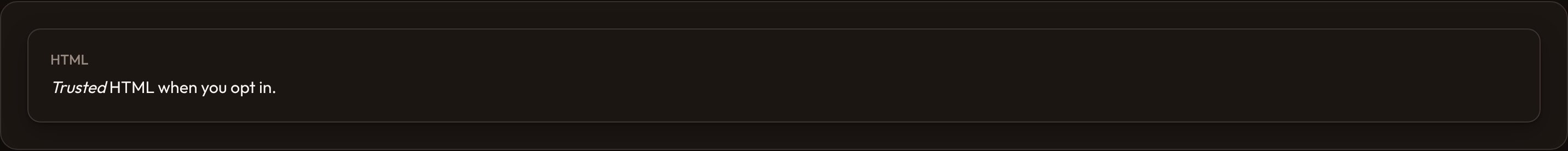 Orbit Text entry html (dark)
