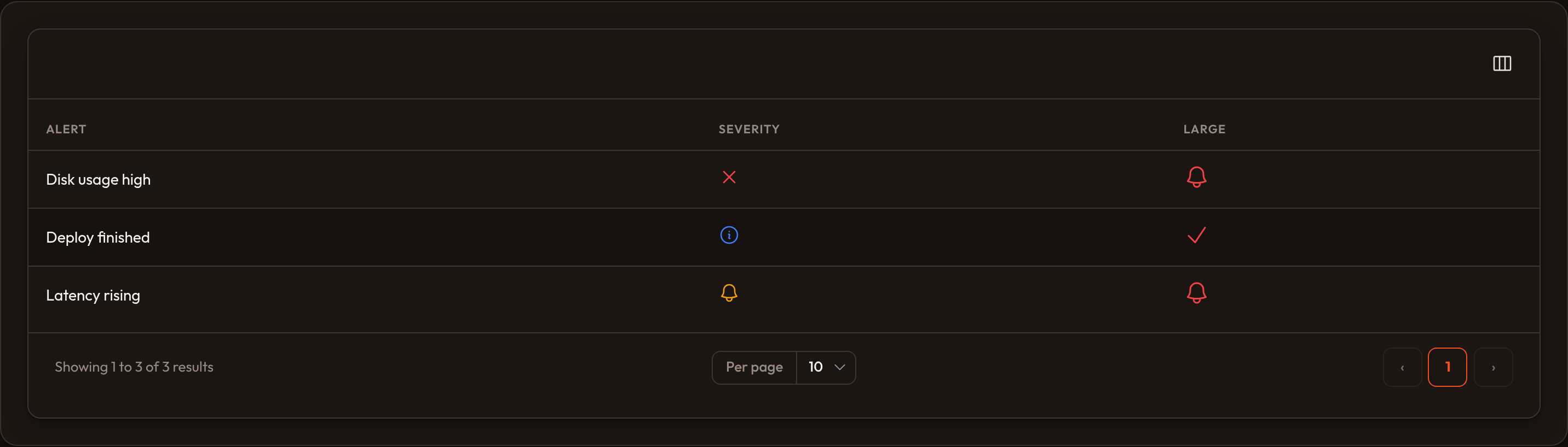 Icon colors and sizes (dark)