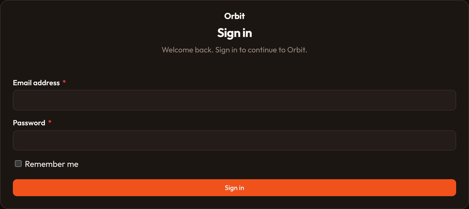 Login (dark)