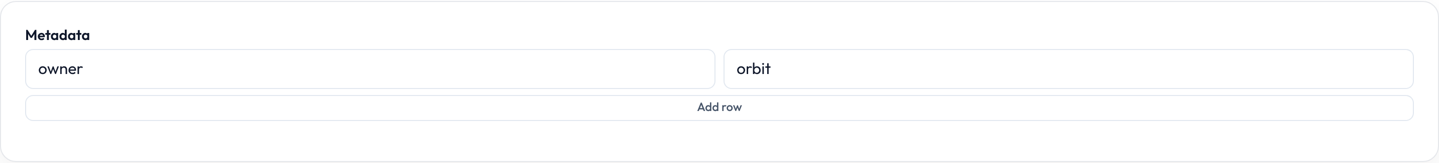 Orbit Required metadata (light)