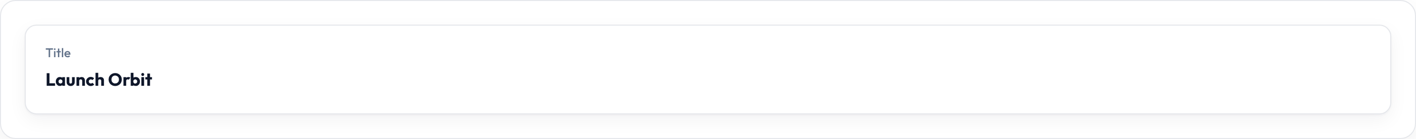 Orbit Text entry size + weight (light)