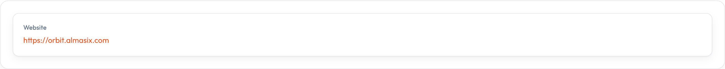 Orbit Text entry url (light)