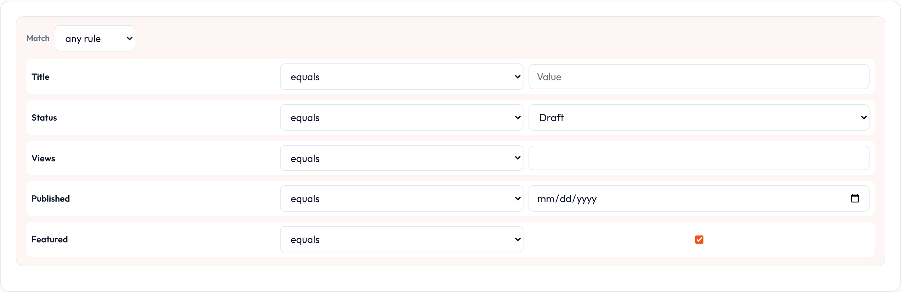 Orbit Query builder any rule (light)